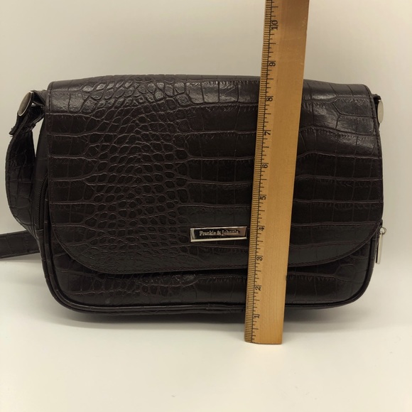 Frankie & Johnny purse/bag,alligator look,14” drop - Picture 4 of 12